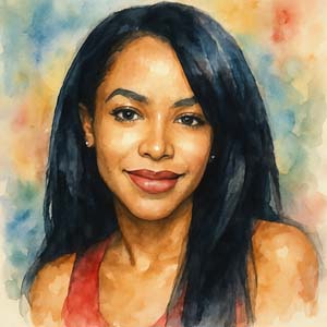 Teen icon Aaliyah smiling