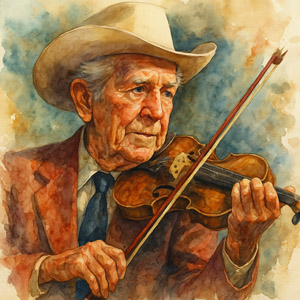 Watercolor of Roy Acuff