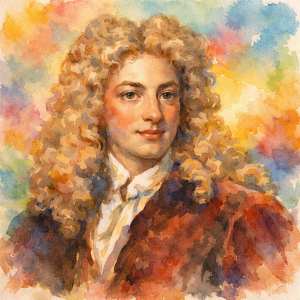 Colorful watercolor tribute to Joseph Addison
