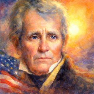 Watercolor portrait of Andrew Jackson, seventh President of the United States