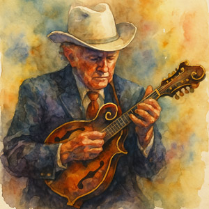 Watercolor Portrait of Bill Monroe