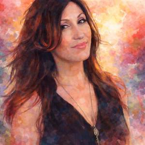 Watercolor portrait of writer Francesca Lia Block