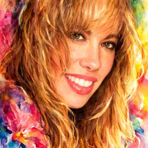 Watercolor portrait inspired by Carly Simon