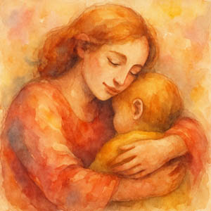 Gentle watercolor expressing compassion and kindness