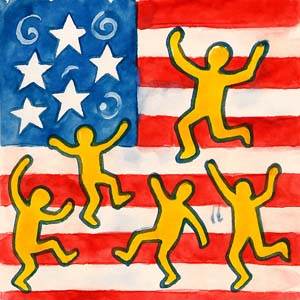 American flag artwork