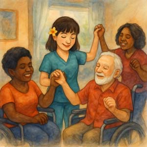 Nursing Home Residents Dancing