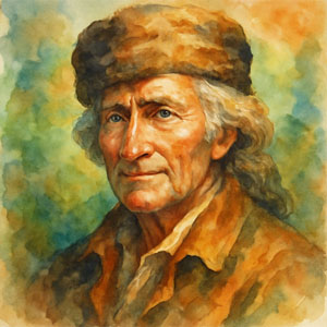 Portrait of Daniel Boone — American frontiersman and pathfinder