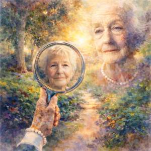 Watercolor portrait inspired by the life and wisdom of Harriet Doerr