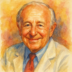 Portrait of Dr. Robert Atkins — cardiologist and author