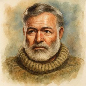 Ernest Hemingway portrait