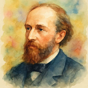 Watercolor portrait of Henri-Frédéric Amiel
