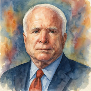 Watercolor of John McCain