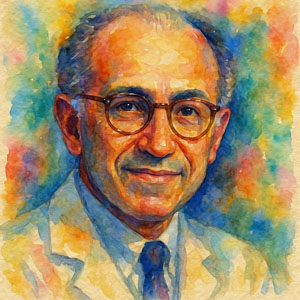 Portrait of Dr. Jonas Salk, medical researcher and polio vaccine pioneer