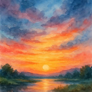 Colorful watercolor symbolizing the wonder of life