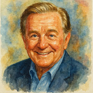 Mike Douglas watercolor portrait