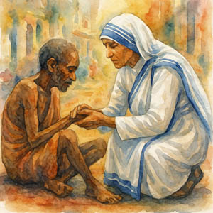 Watercolor of Mother Teresa of Calcutta