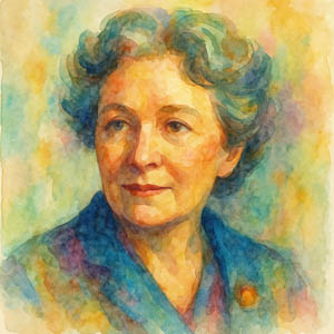 Watercolor Portrait of Pamela Lyndon Travers