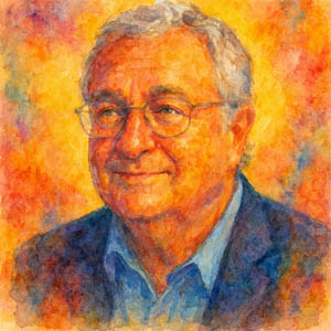 Watercolor of Randy Newman