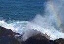 Honolulu Blow Hole with a beautiful rainbow
