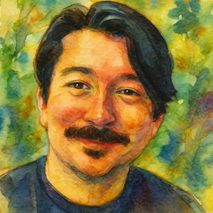 Richard Barlett — artist, sketchbook in hand