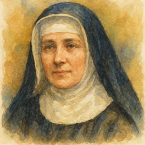 watercolor portrait of Rose Hawthorne Lathrop