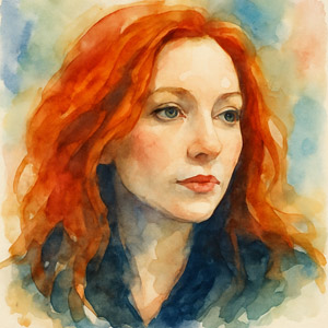 Watercolor of Tori Amos