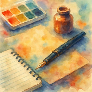 Watercolor inspiration for writing